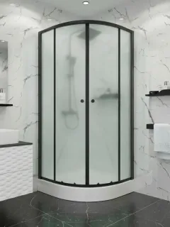 Душевой уголок Niagara Eco NG-003-14MT 80x80 см профиль чёрный стекло матовое