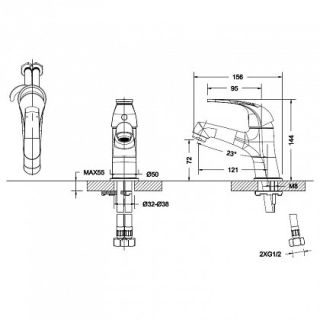 Смеситель Bravat Fit F3135188CP-RUS для биде Смеситель Bravat Fit F3135188CP-RUS для биде