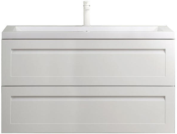 Подвесная тумба под раковину Art&Max Platino 100см белый матовый AM-Platino-1000-2C-SO-BM