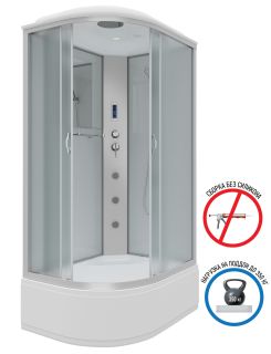 Душевая кабина Niagara NG-2310-14RF с гидромассажем 120x80см серебро/матовое