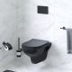 Унитаз подвесной Am.Pm X-Joy FlashClean с сиденьем микролифт чёрный матовый C85A1700MBSC
