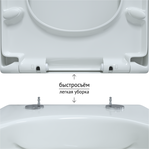 Подвесной унитаз Berges EGO Rimless белый 082122 сиденье Toma SO микролифт быстросъёмное