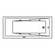 Гидромассажная ванна WHITECROSS Wave Slim 0111.150070.100.SOFT.WH 150x70 см Soft белый