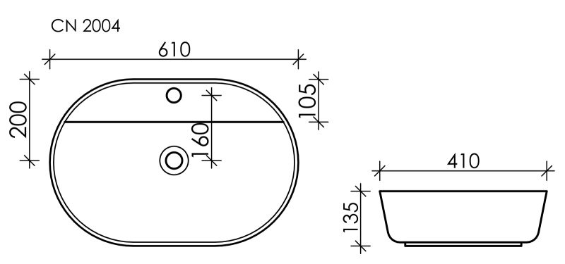 Раковина Ceramica Nova Modo CN2004 61см белый