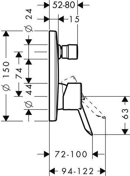 Смеситель для душа Hansgrohe Focus 31744000 хром