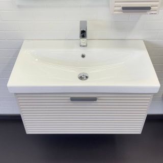 Тумба под раковину Comforty Касабланка-80 00-00015382 подвесная серый шелк