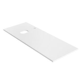 Столешница BelBagno из МДФ, асимметричное левостороннее расположение отверстий для раковины и смесителя, 1204x462x19 EK-120-AS-BO-L Bianco Opaco белый матовый