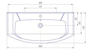 Мебельная раковина Kirovit Элеганс 105см белый SD-00000468 Мебельная раковина Kirovit Элеганс 105см белый SD-00000468