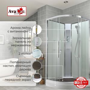 Душевая кабина EM2010NT без крыши прозрачная