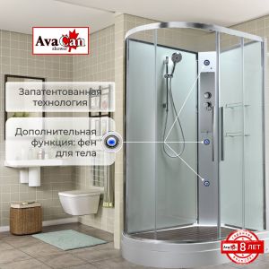 Душевая кабина EM2812RNT без крыши прозрачная