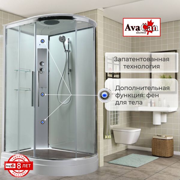 Душевая кабина EM2912LT стандартная прозрачная
