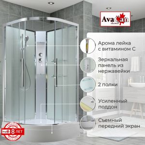Душевая кабина EM3011NT без крыши прозрачная