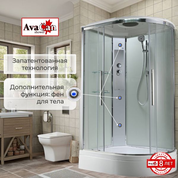Душевая кабина EM3812LT стандартная прозрачная