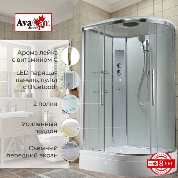 Душевая кабина EM3812LT стандартная прозрачная