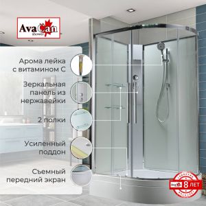 Душевая кабина EM3912LNT без крыши прозрачная