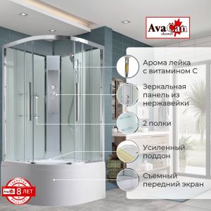Душевая кабина EM5010NT без крыши прозрачная