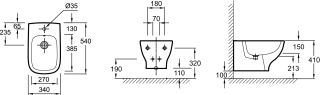 Биде подвесное  Jacob Delafon STRUKTURA EMC0002-00 Биде подвесное  Jacob Delafon STRUKTURA EMC0002-00