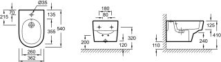 Биде подвесное  Jacob Delafon ODEON RIVE GAUCHE EMG0002-00 Биде подвесное  Jacob Delafon ODEON RIVE GAUCHE EMG0002-00