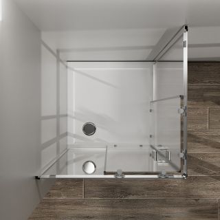 Душевой уголок Azario Paris AZ-R06-100-MGR-CHC 100x100 см профиль графит матовый стекло шиншилла