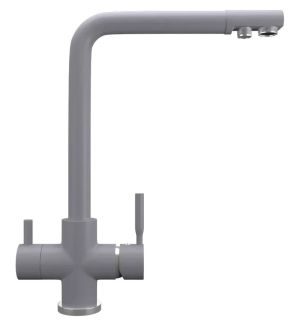 Смеситель для кухни Ulgran Quartz UQ-016-05 с дополнительным краном для питьевой воды бетон Смеситель для кухни Ulgran Quartz UQ-016-05 с дополнительным краном для питьевой воды бетон
