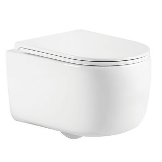 Унитаз подвесной Azario Nata AZ-5102T-WHT безободковый торнадо белый