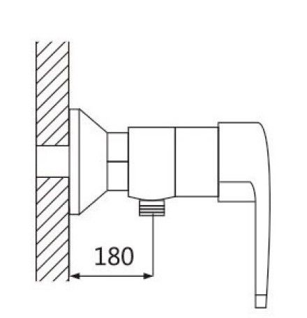 Смеситель для душа Shevanik S5016F белый/хром