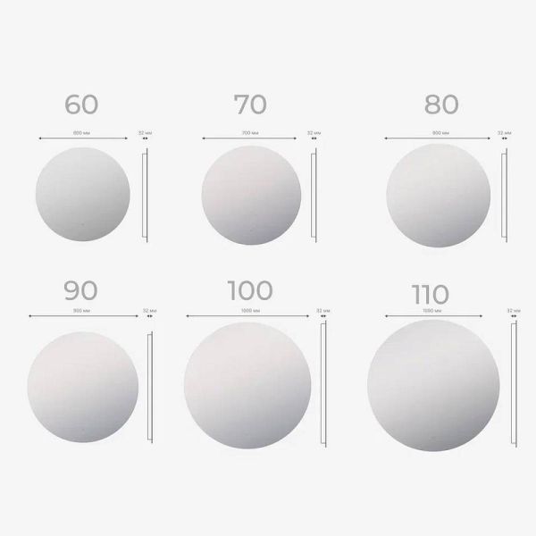 Зеркало с подсветкой Vigo Otti Classic 085 80 см