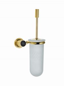 Ёршик для унитаза Boheme Royal Cristal 10933-G-B золото/чёрный