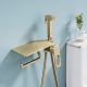 Гигиенический душ со смесителем Raglo R51.55.03 с полкой и бумагодержателем золотой сатин