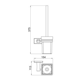 Настенный ёршик для унитаза Gappo G0710-3 золото