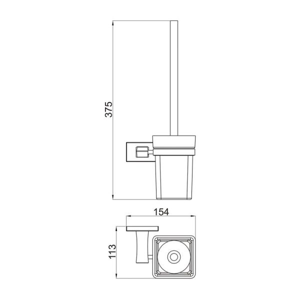 Настенный ёршик для унитаза Gappo G0710-3 золото