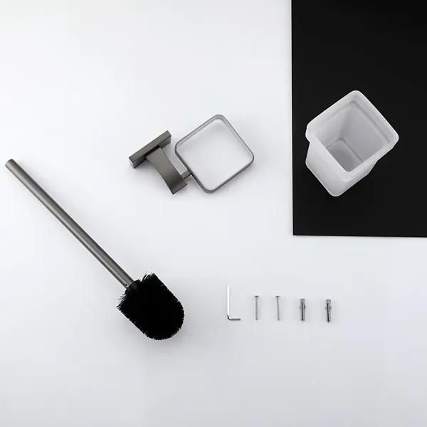 Настенный ёршик для унитаза Gappo G0710-9 оружейная сталь