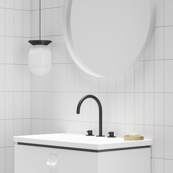 Смеситель для раковины Ravak Espirit X070275 3-хэлементный 270 мм ES 018.20BLM ЧЕРНЫЙ МАТОВЫЙ