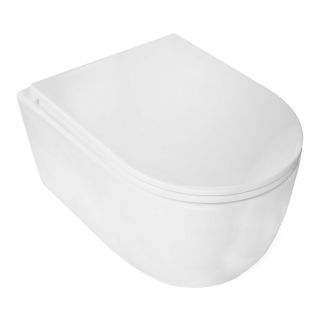 Унитаз подвесной Azario Nata AZ-5102T-WHT безободковый торнадо белый