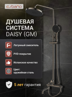 Душевая система ESBANO DAISY (DS-GM) оружейная сталь