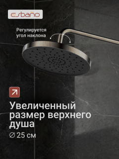 Душевая система ESBANO DAISY (DS-GM) оружейная сталь