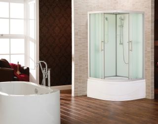 Душевая кабина ESBANO EST-110 CRB профиль хром матовый стекло рифленое
