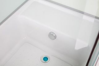 Душевая кабина ESBANO EST-129 CKRB правый профиль хром матовый стекло рифленое