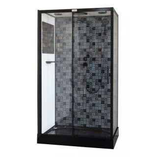 Душевая кабина ESBANO ESB-1280 СKR (n) профиль черный матовый стекло  прозрачное