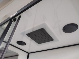 Душевая кабина ESBANO EST-FORA-1280CKR профиль хром черный стекло прозрачное