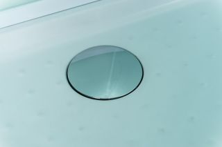 Душевая кабина ESBANO ES-L 108 CKR (с подсветкой) профиль белый стекло рифленое