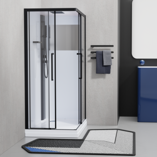 Душевая кабина ESBANO ESM-100 CKR профиль черный матовый стекло прозрачное