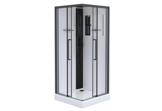 Душевая кабина ESBANO ESM-90 CKR профиль черный матовый стекло прозрачное
