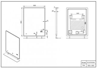 Зеркало ESBANO с подсветкой ES-2073 HDSA 60x80