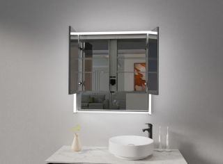 Зеркальный шкаф ESBANO с подсветкой ES-3828D 80х85