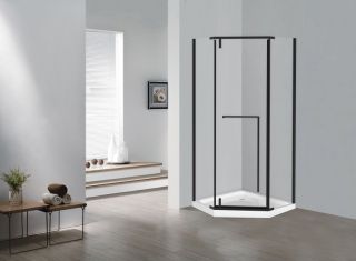 Душевое ограждение ESBANO ESS-100PR-B черный