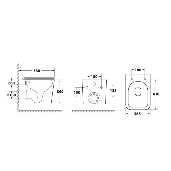 Унитаз подвесной безободковый OWL Vatter Ruta-H OWLT190401 с сиденьем DP микролифт