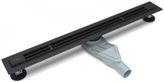 Душевой лоток ESBANO Slim решетка LINE длина 60 см матовый черный