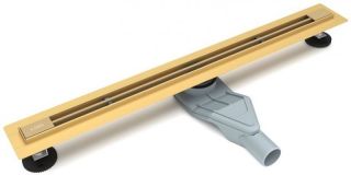 Душевой лоток ESBANO Slim решетка LINE длина 80 см матовое золото