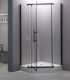 Душевой уголок ESBANO с поддоном ESR-7160B профиль черный матовый стекло прозрачное